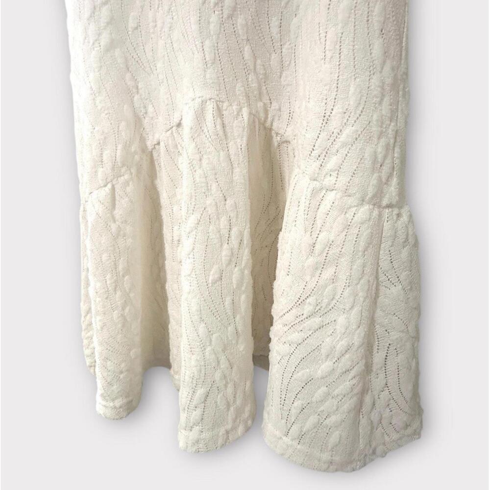 Lost + Wander Womens Short Dress Off White Ruffled Straps Lining Size M - Picture 3 of 13